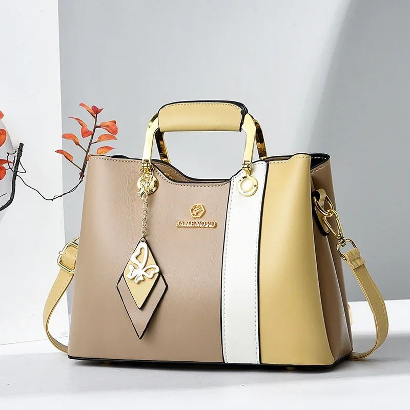 bolsa feminina amarela caqui
