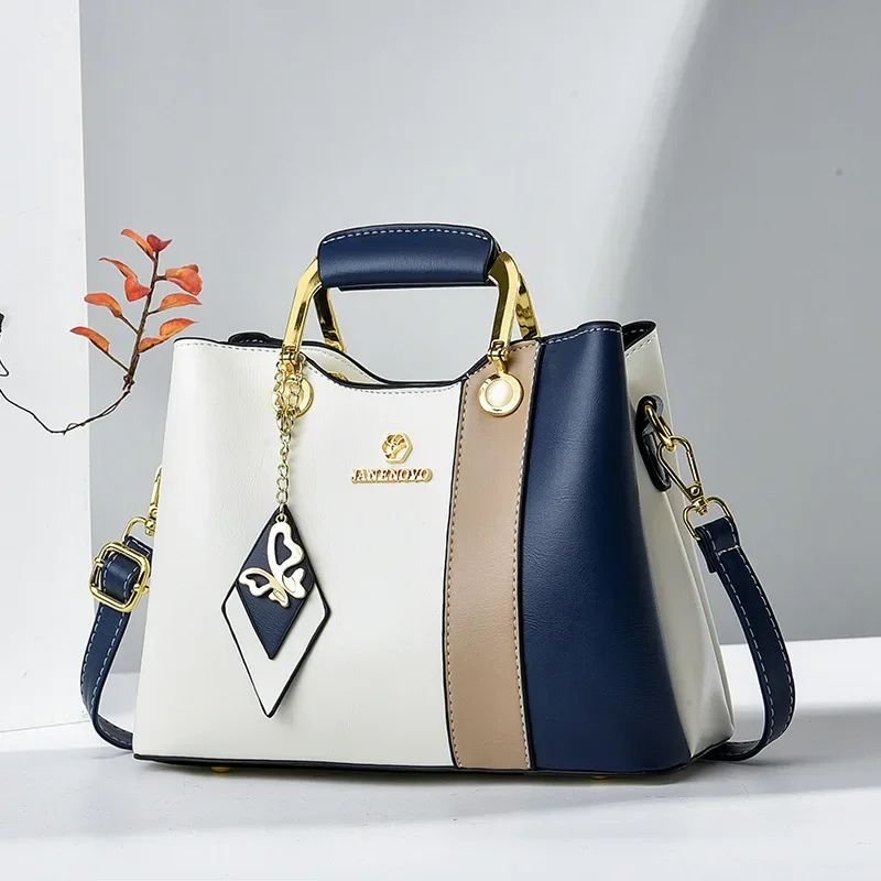 bolsa feminina branca azul