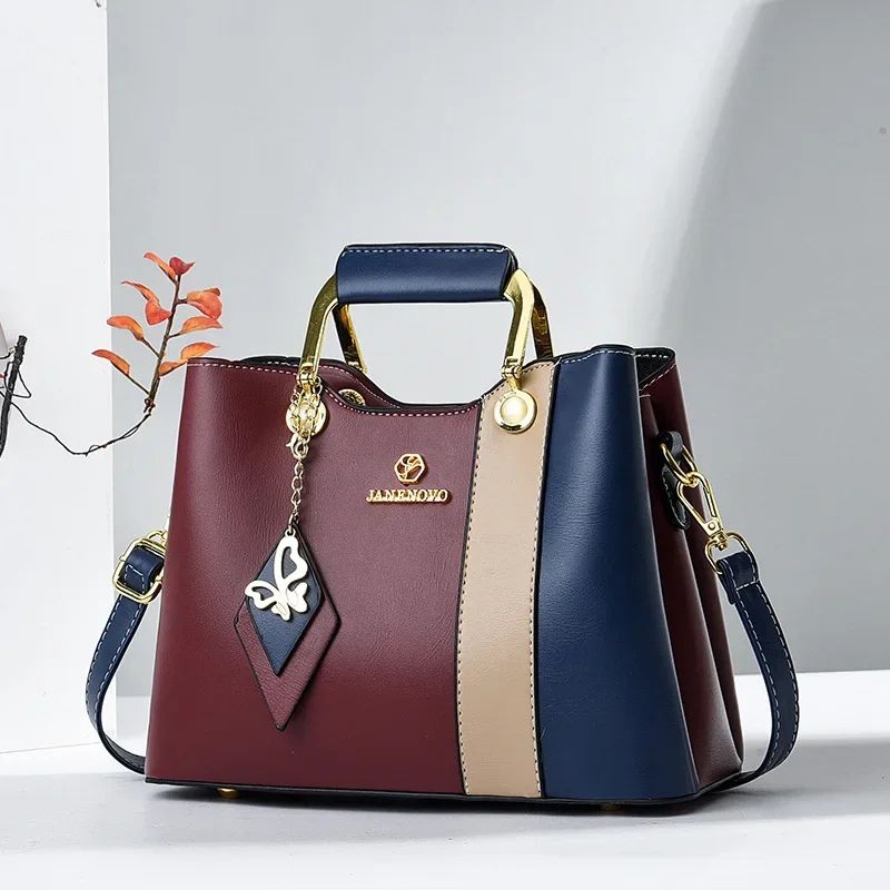 bolsa feminina vermelha azul