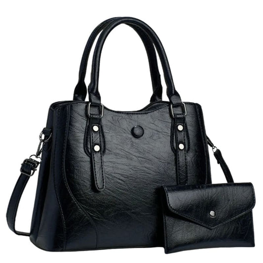 Bolsa Tote Feminina Grande mais Carteira cor preta