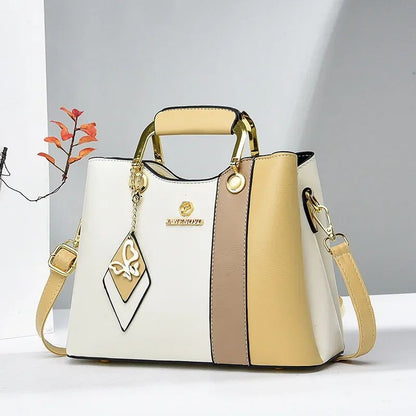 bolsa feminina branca amarela