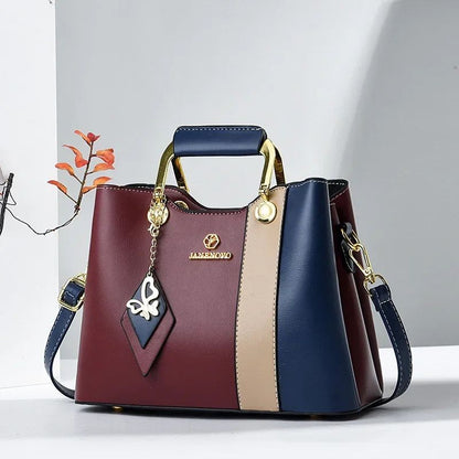 bolsa feminina vermelha azul