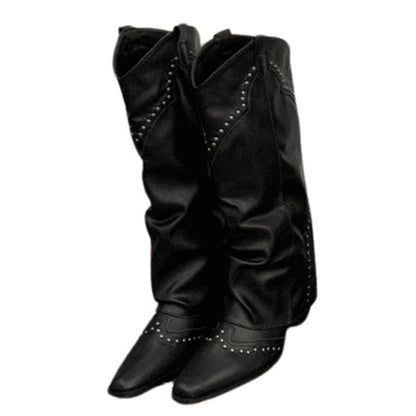 bota feminina estilo western preta