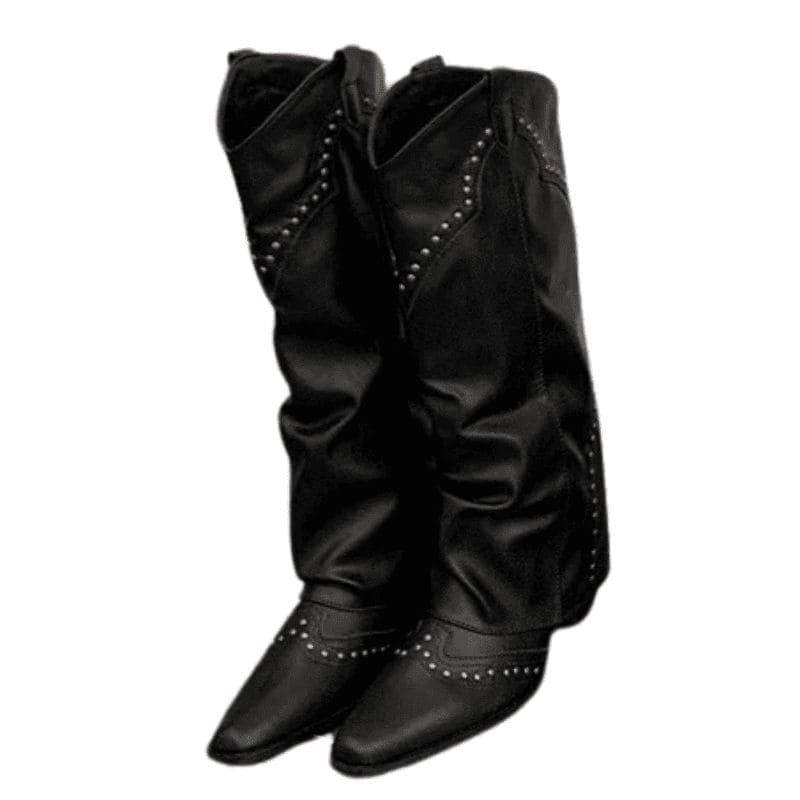 bota feminina estilo western preta