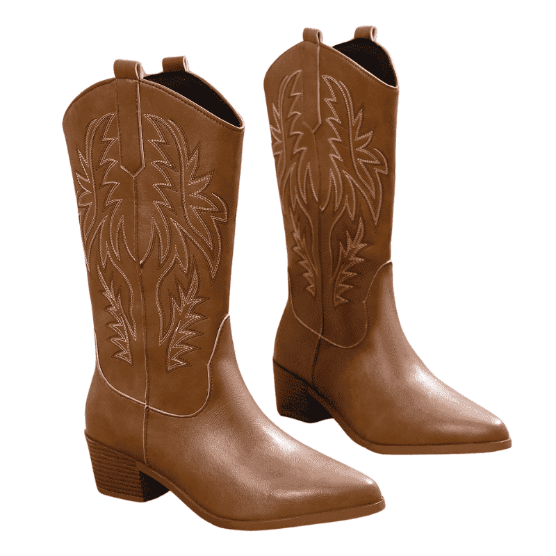 bota texana marrom